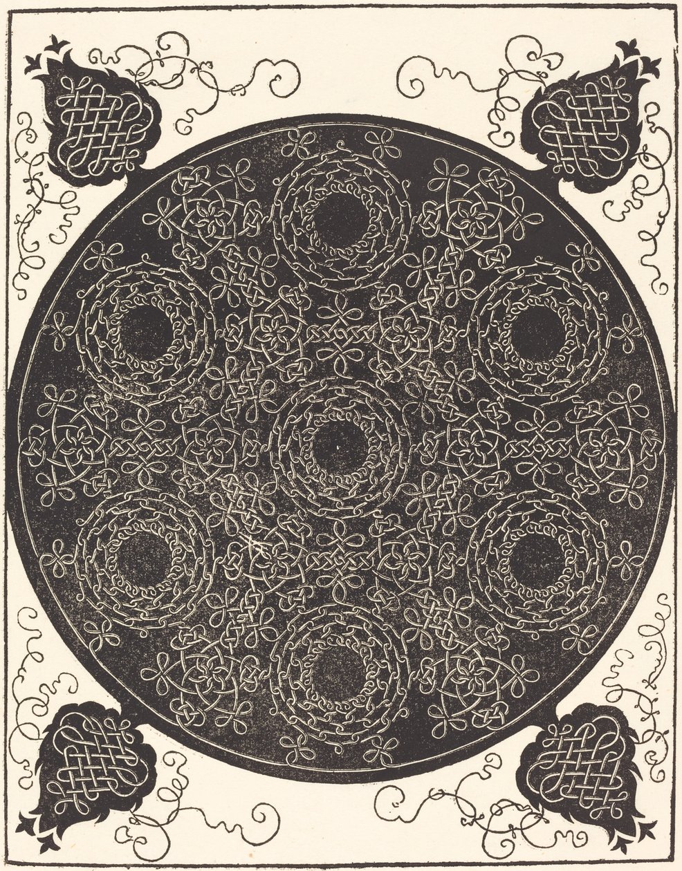 Den fjerde knuten (som kombinerer syv sirkulære grupper av knuter med svarte sentre) av Albrecht Dürer