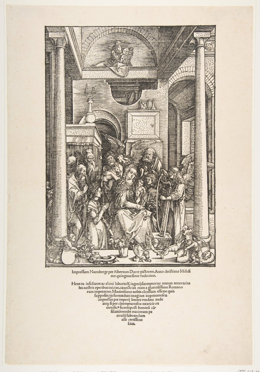 The Glorification of the Virgin, fra The Life of the Virgin, Latin Edition, 1511, 1511. av Albrecht Dürer