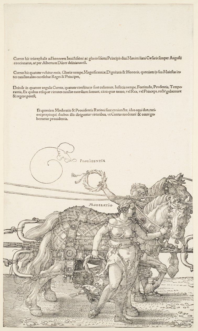 Den store triumfvognen: Providentia og Moderatio av Albrecht Dürer