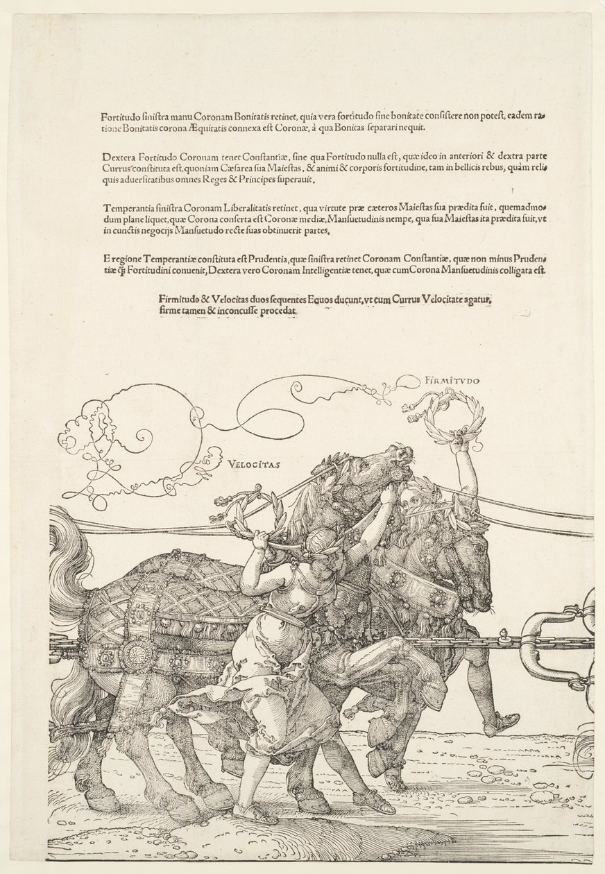 Den store triumfvognen: Velocitas og Firmitudo av Albrecht Dürer