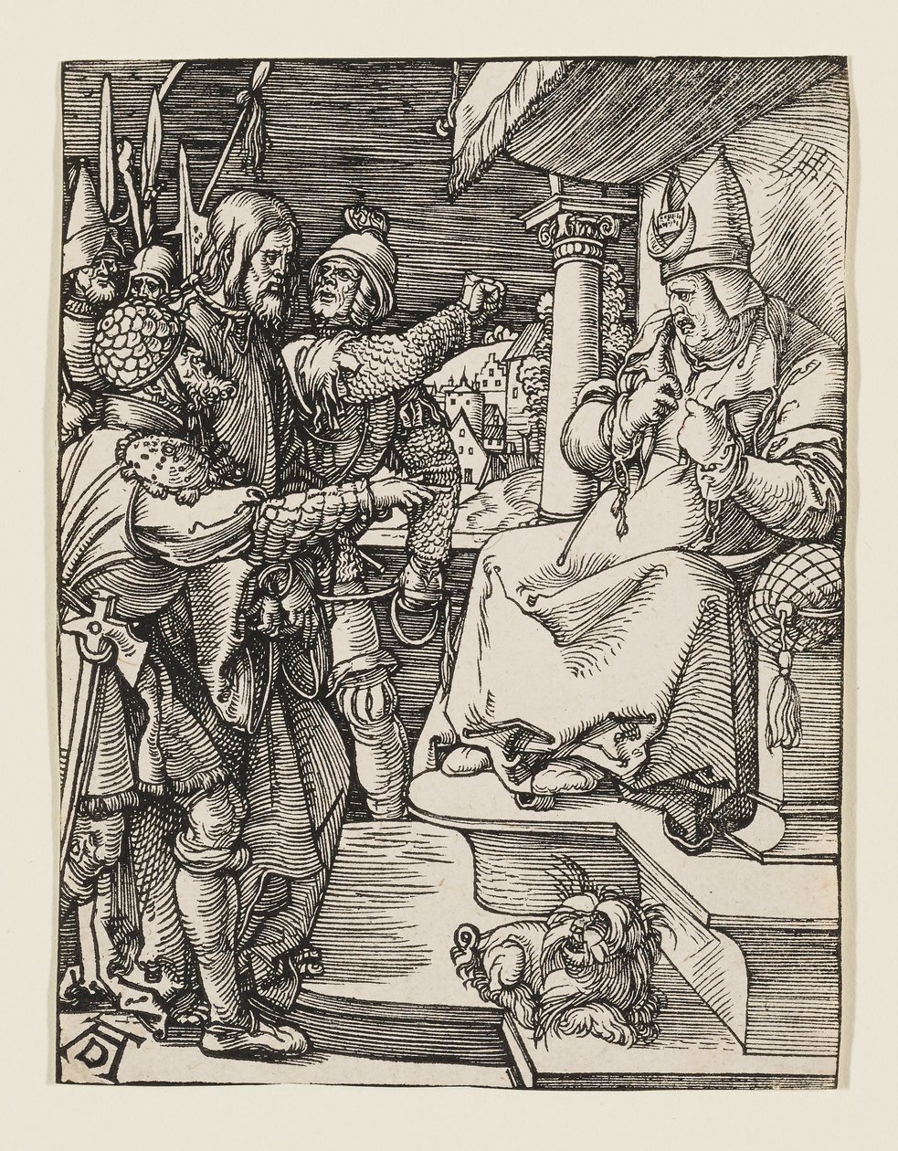 Ypperstepresten river klærne sine av Albrecht Dürer
