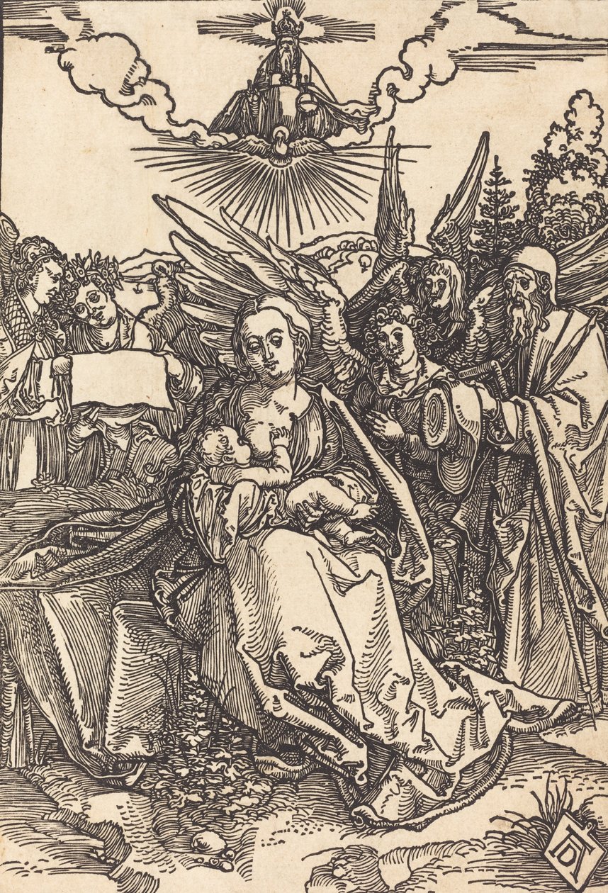 Den hellige familie med fem engler, i eller før 1505. av Albrecht Dürer