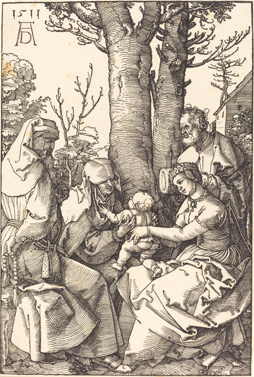 Den hellige familie med Joachim og Anne under et tre av Albrecht Dürer