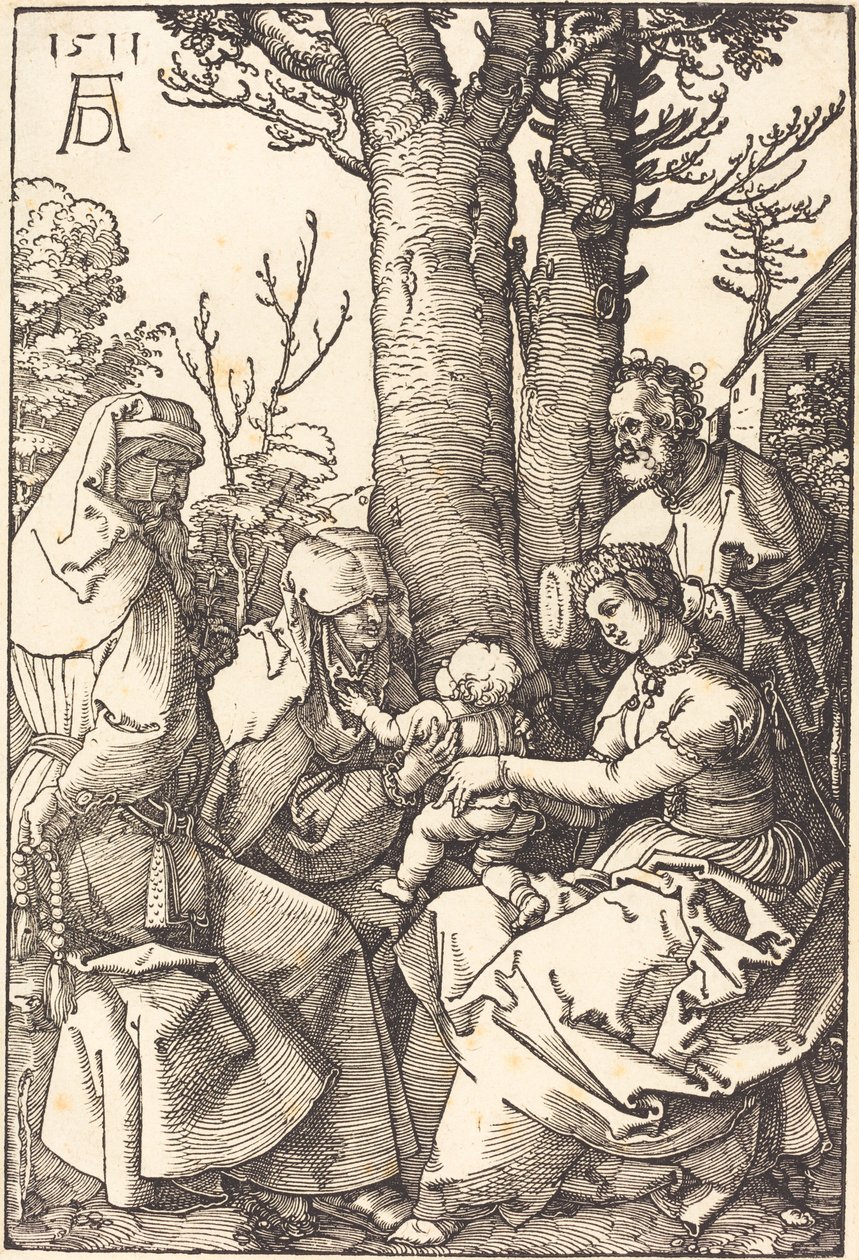 Den hellige familie med Joachim og Anne under et tre av Albrecht Dürer