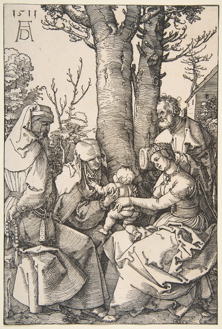 Den hellige familie med den hellige Joachim og den hellige Anne, 1511. av Albrecht Dürer