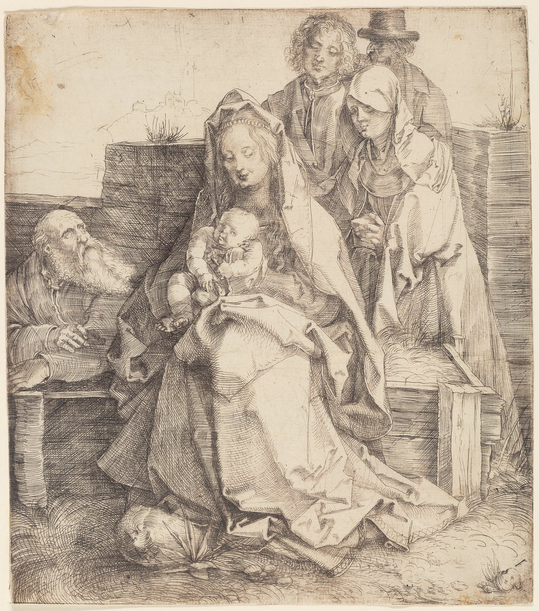 Den hellige familie med St. Johannes, Magdalen og Nikodemus av Albrecht Dürer