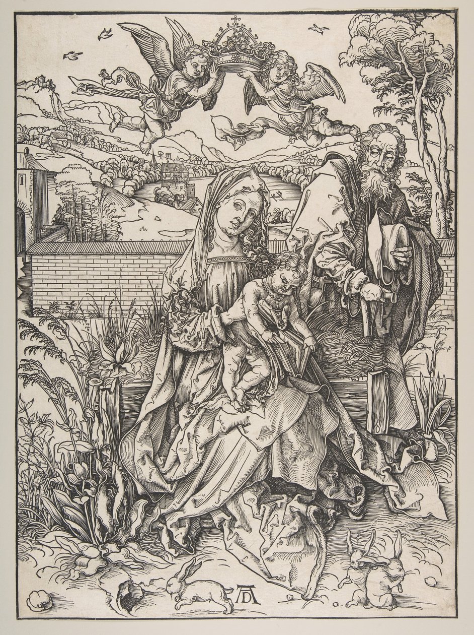 Den hellige familie med tre harer, ca. 1497-98. av Albrecht Dürer
