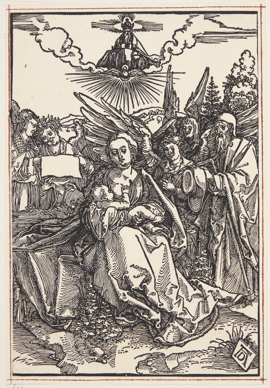 Den hellige familie med fem engler av Albrecht Dürer