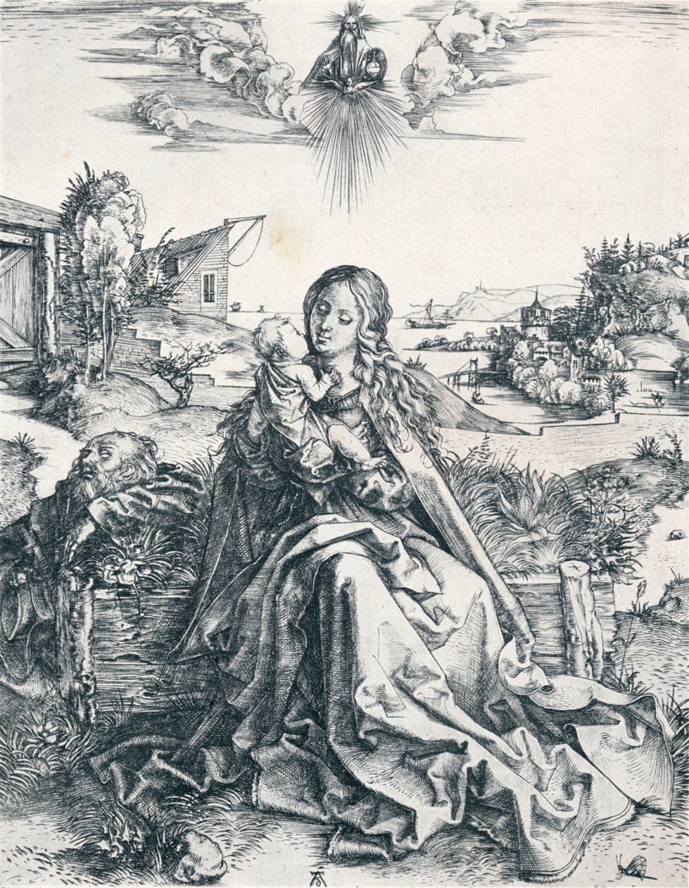 Den hellige familie med øyenstikkeren, 1495 1906 av Albrecht Dürer
