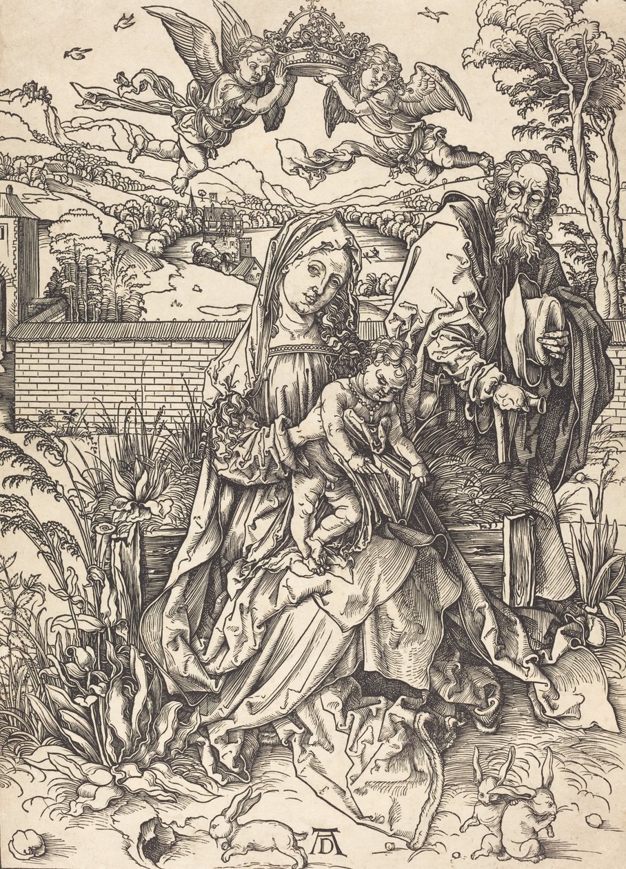 Den hellige familie med de tre harene, ca. 14971498. av Albrecht Dürer