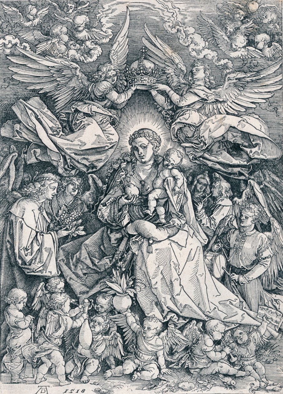 Den hellige jomfru som englenes dronning, 1518 1906 av Albrecht Dürer