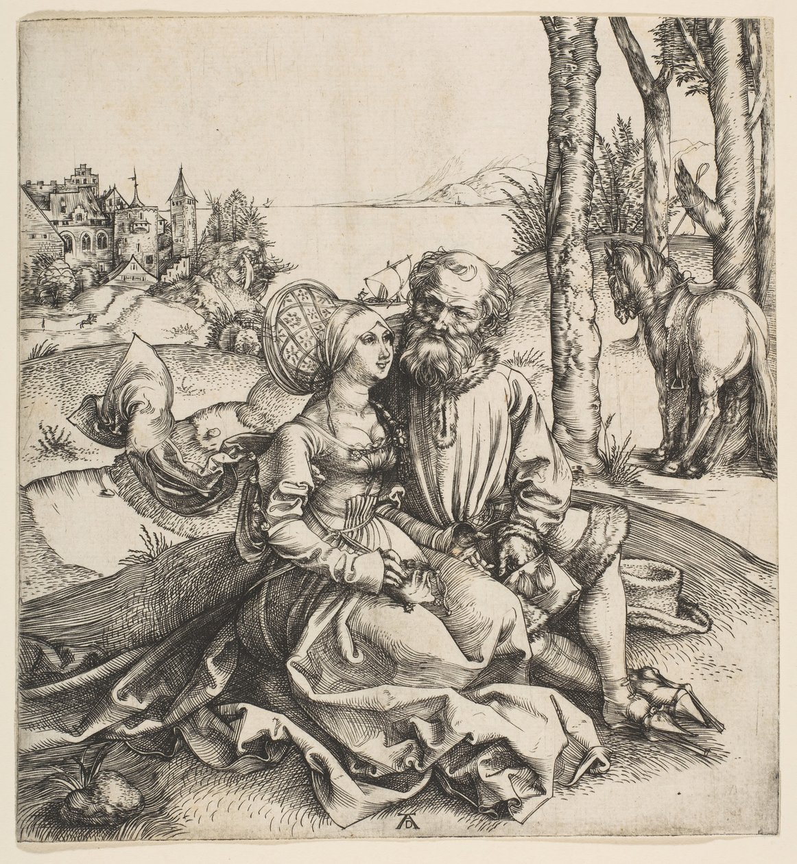 Det dårlige sammensatte paret, ca. 1495. av Albrecht Dürer