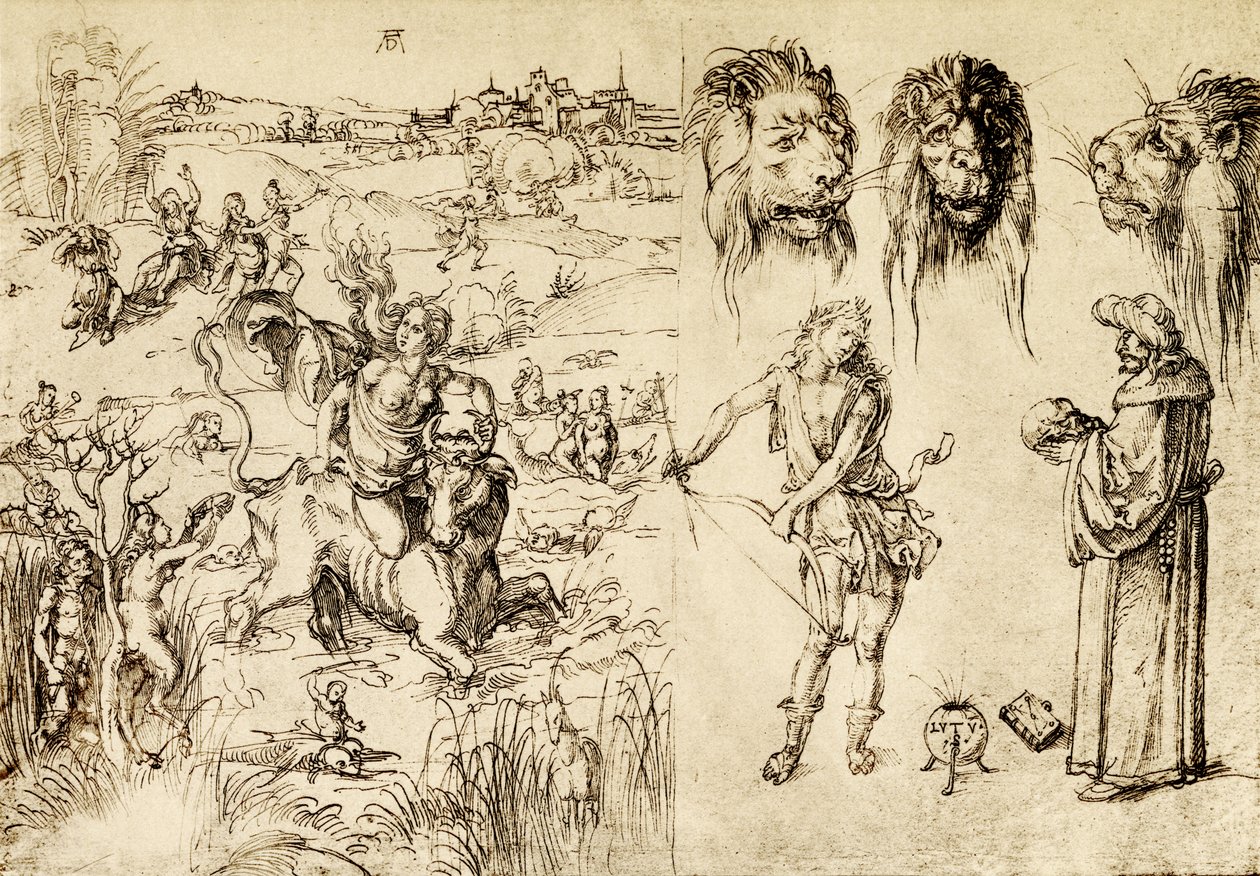 Kidnappingen av Europa av Albrecht Dürer