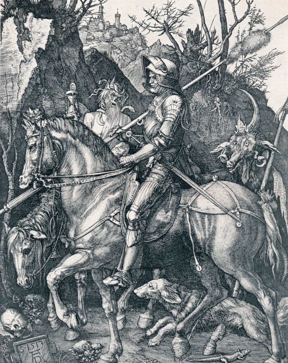 Ridderen, døden og djevelen, 1513 1906 av Albrecht Dürer