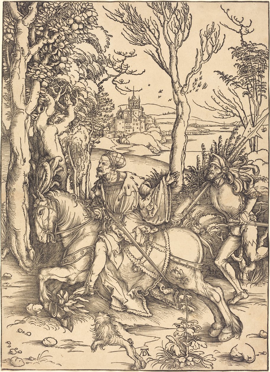 Ridderen til hest og Lansquenet av Albrecht Dürer