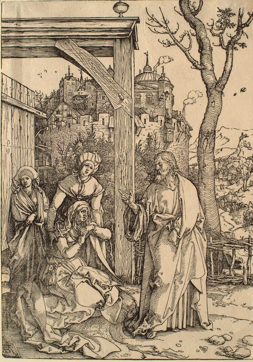 Jomfru Marias liv: Kristus tar avskjed med sin mor av Albrecht Dürer