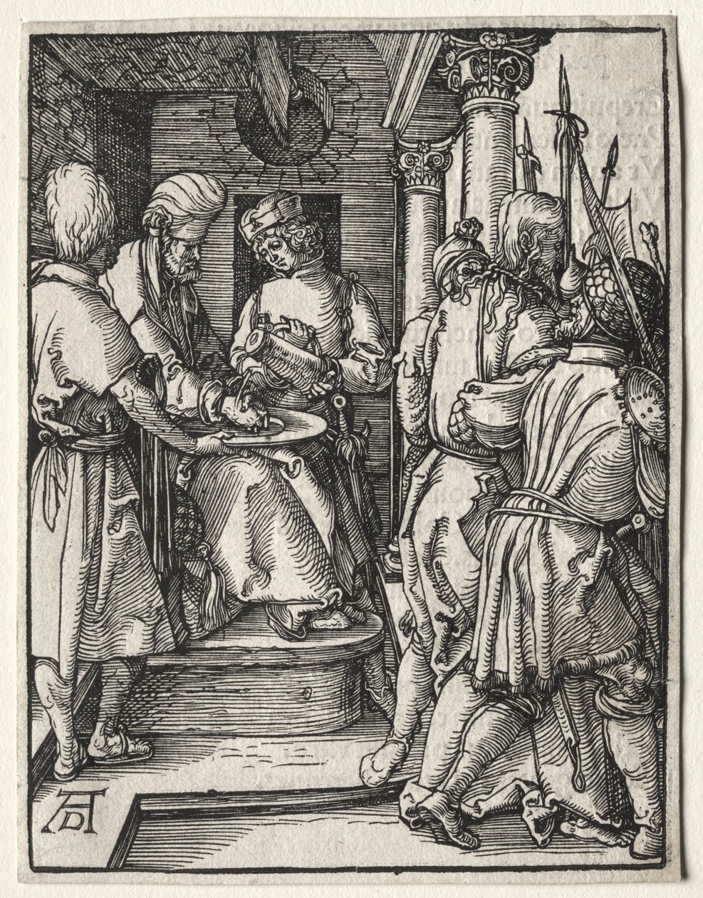 Den lille lidelseshistorien: Pilatus vasker hendene av Albrecht Dürer