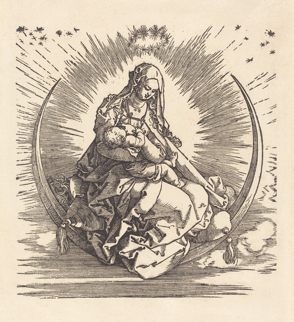 Madonnaen på halvmånen, 15101511. av Albrecht Dürer
