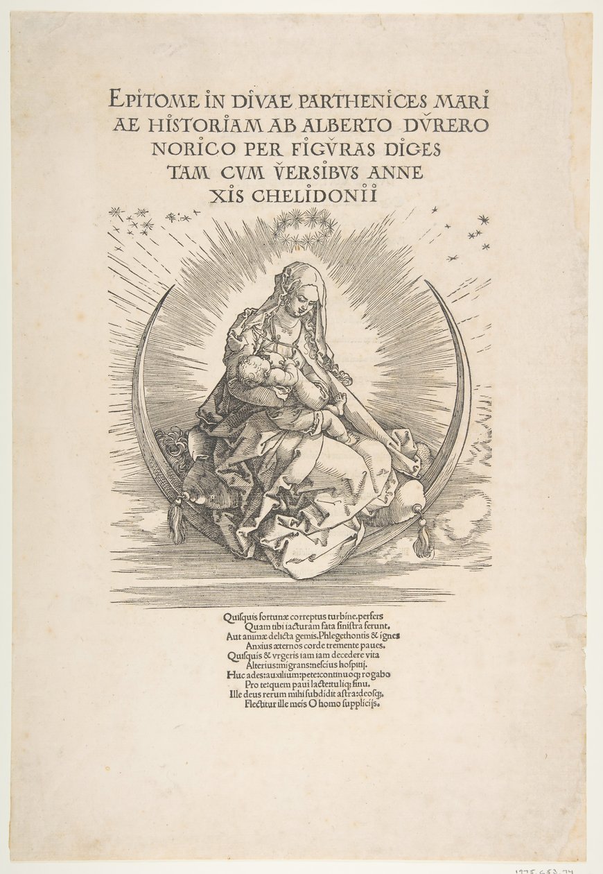 The Madonna on the Crescent, Frontispice til The Life of the Virgin, ca. 1511. av Albrecht Dürer