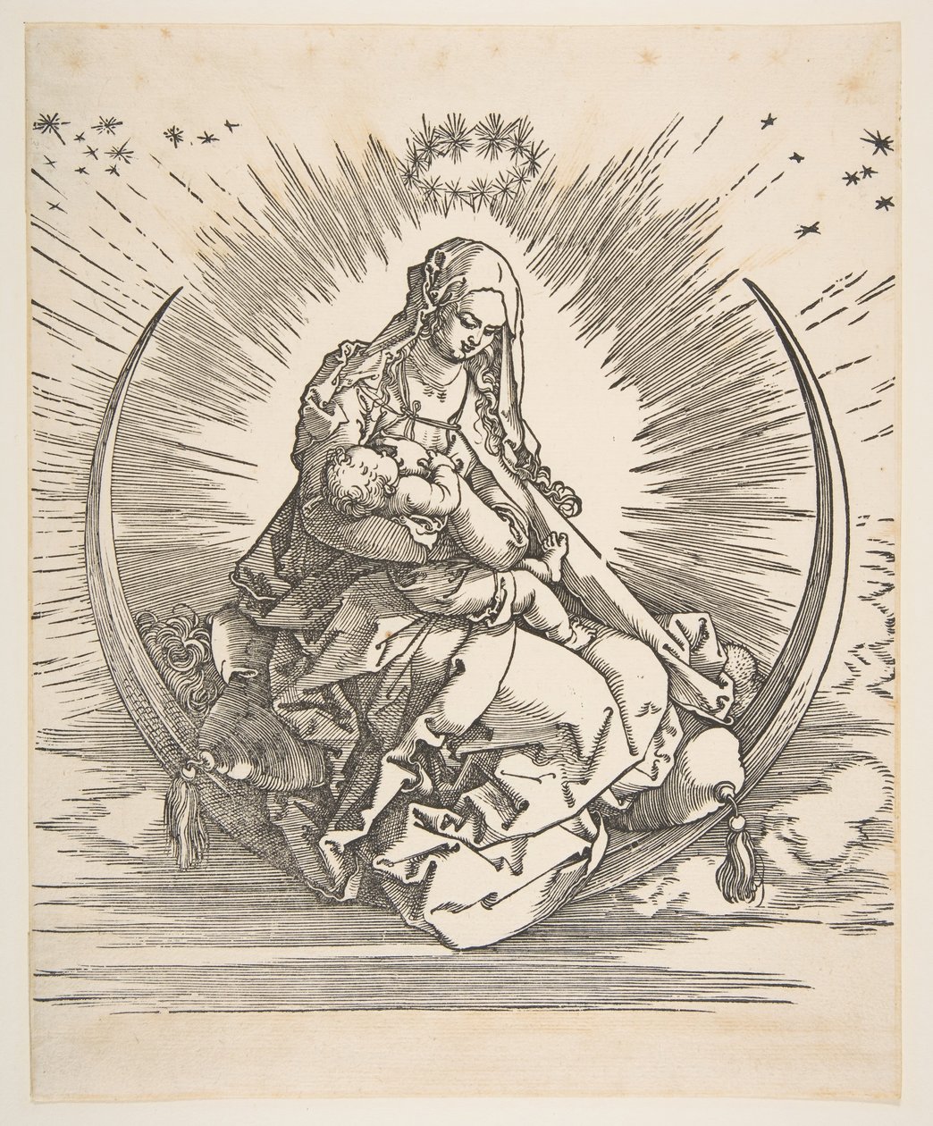 The Madonna on the Crescent, Frontispice til The Life of the Virgin, ca. 1511. av Albrecht Dürer