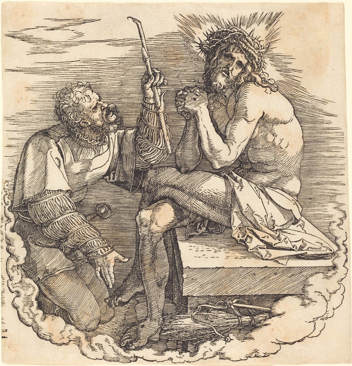 Sorgens mann hånet av en soldat av Albrecht Dürer