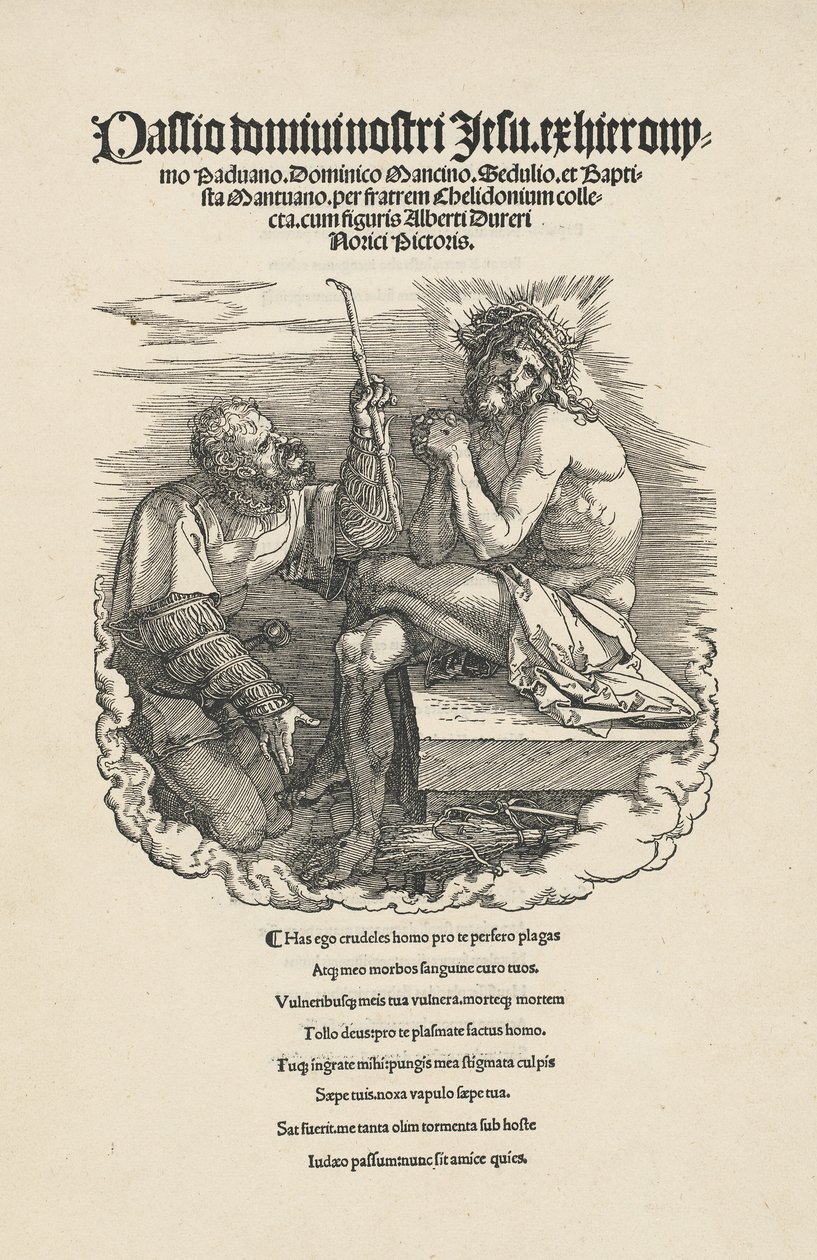 The Man of Sorrows hånet av en soldat, sannsynligvis 1511. av Albrecht Dürer