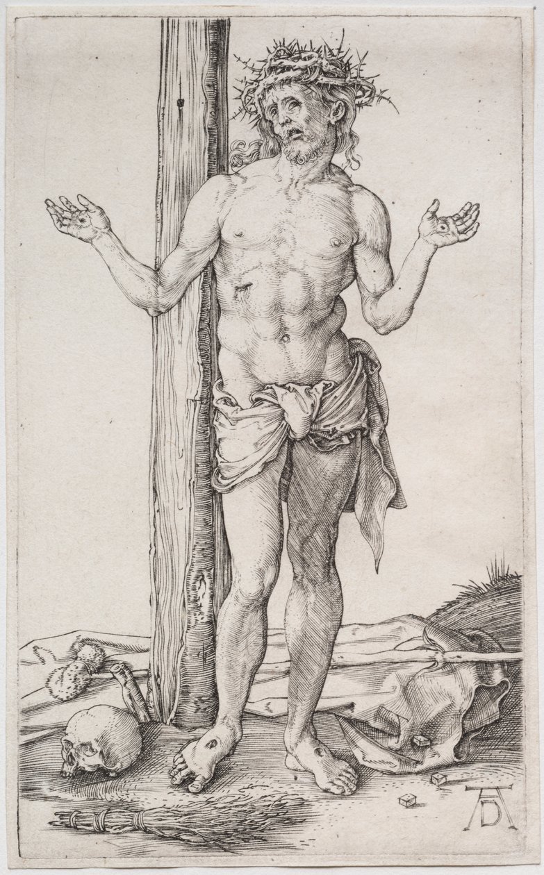 Sorgens mann stående, med hendene hevet av Albrecht Dürer
