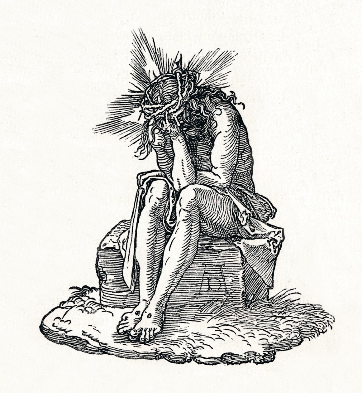 Sorgens mann. Tittelside til Small Passion., c1511, 1906 av Albrecht Dürer
