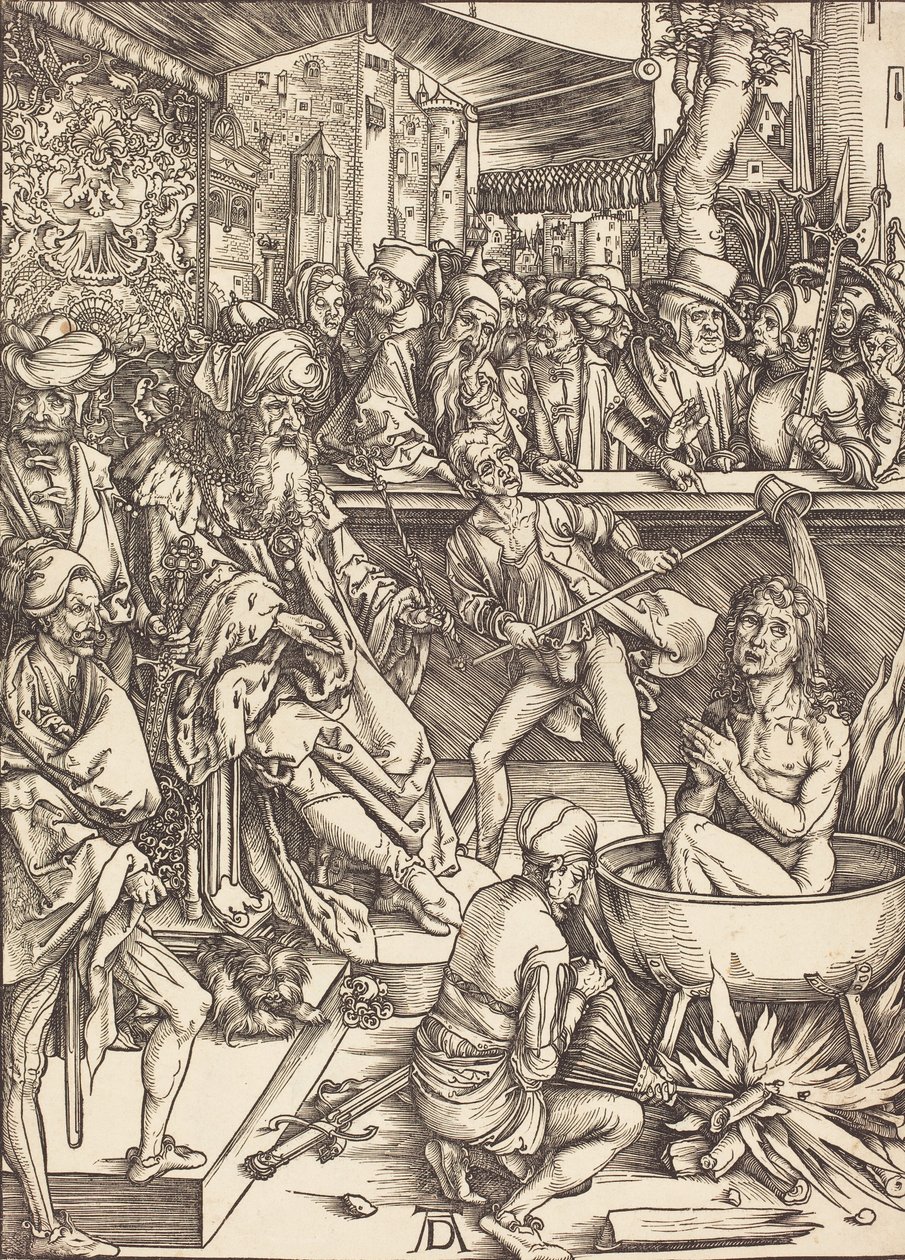 The Martyrdom of Saint John, sannsynligvis ca. 14961498. av Albrecht Dürer