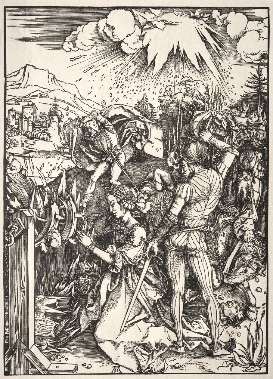 St. Katarinas martyrium av Albrecht Dürer