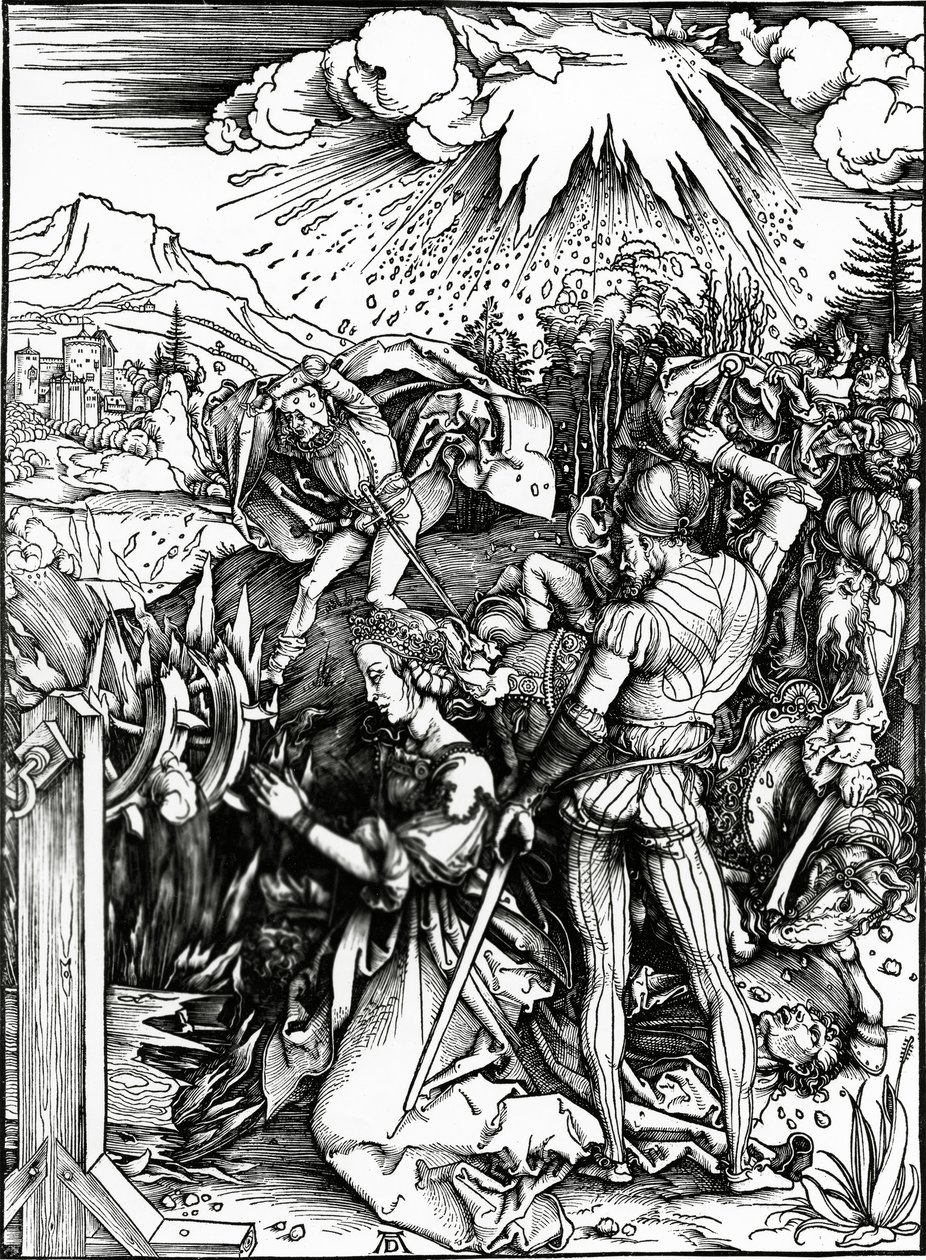 St. Katarinas martyrium av Albrecht Dürer