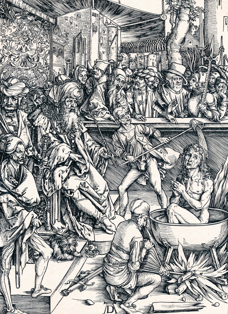 The Martyrdom of St John, 1498 1906 av Albrecht Dürer