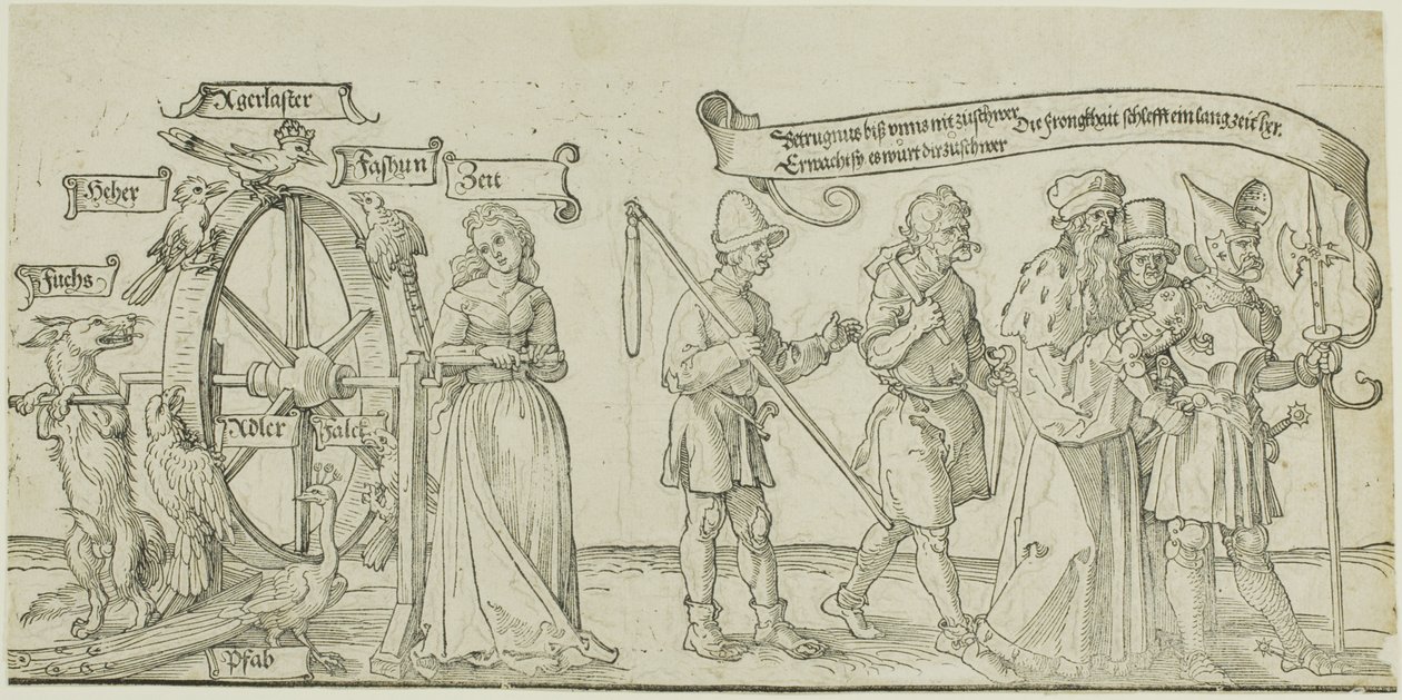Michelfeldt-teppet (Allegori om sosial urettferdighet), første del av tre av Albrecht Dürer
