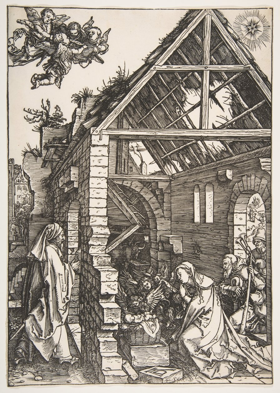 The Nativity, fra The Life of the Virgin, 1502-3. av Albrecht Dürer