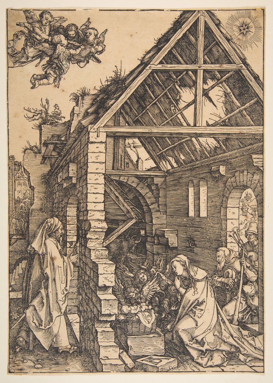 The Nativity, fra The Life of the Virgin, 1502-3. av Albrecht Dürer