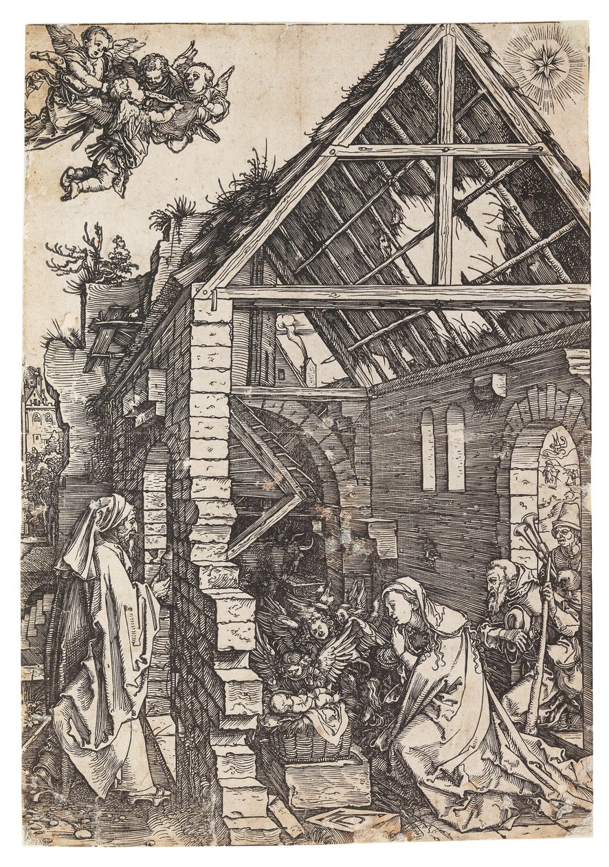 The Nativity of Christ, fra serien The Life of the Virgin, ca 1503. av Albrecht Dürer