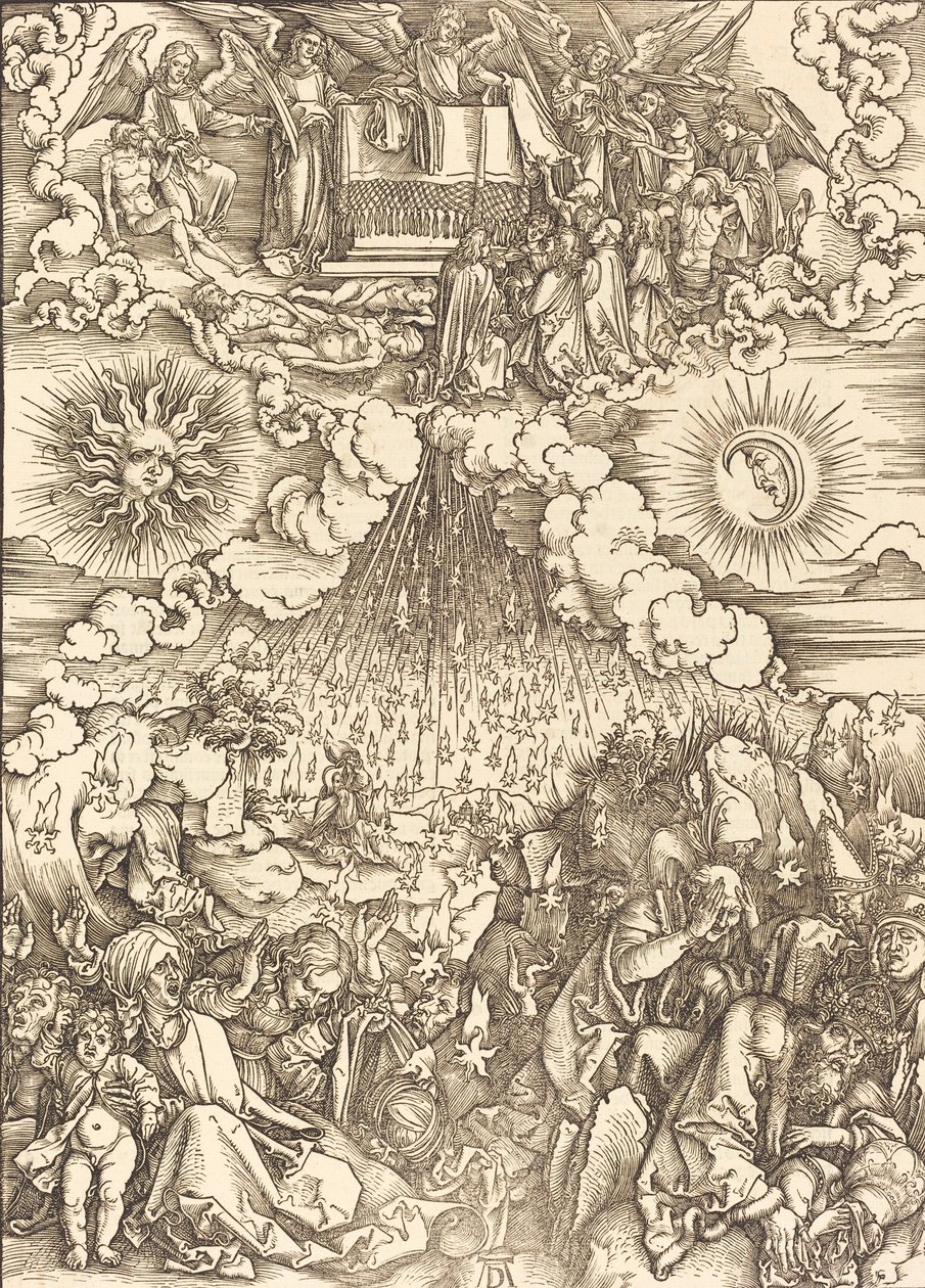 Åpningen av det femte og sjette segl, 1498. av Albrecht Dürer