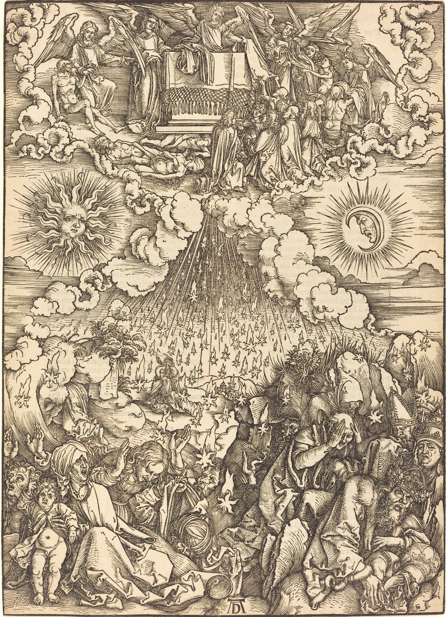 Åpningen av det femte og sjette seglet av Albrecht Dürer