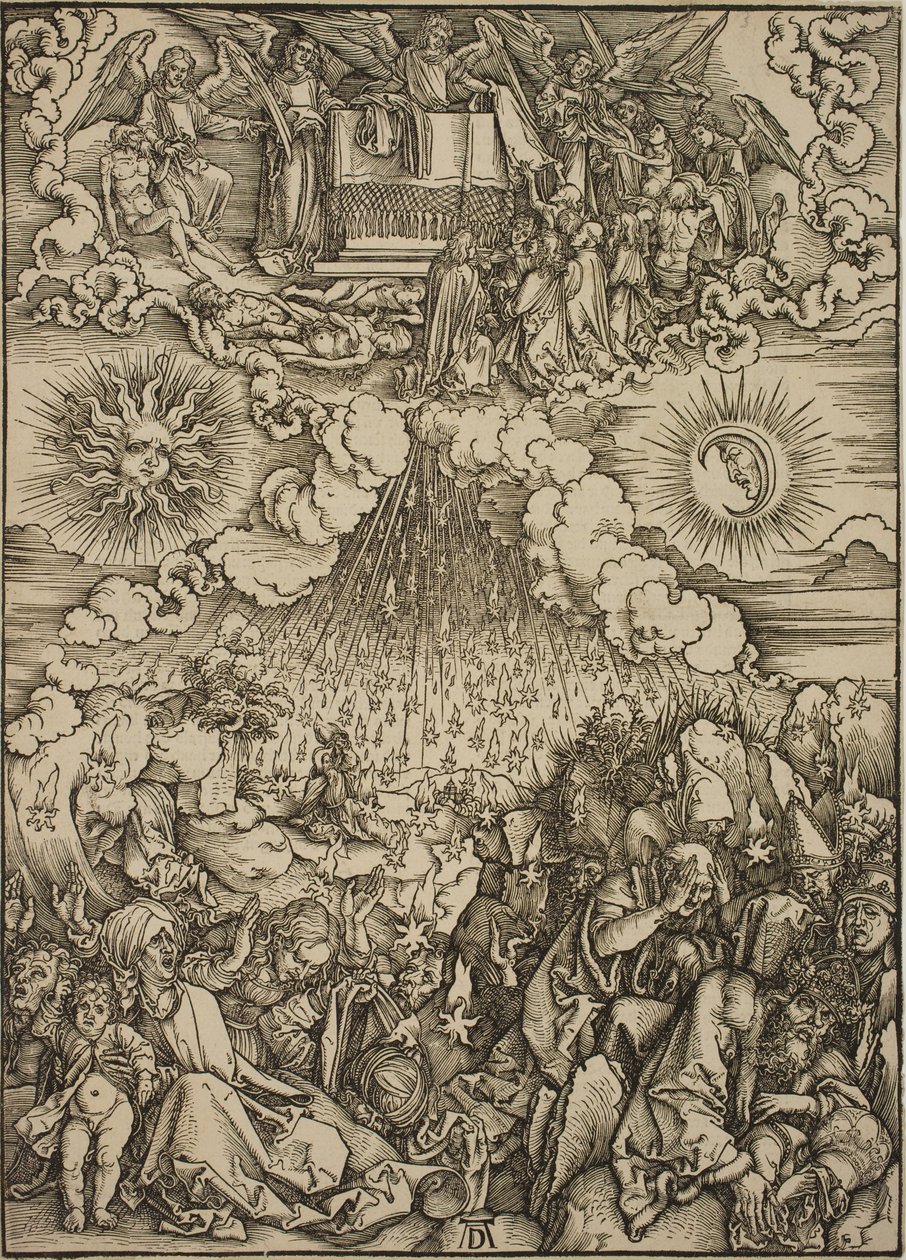Åpningen av det femte og sjette seglet av Albrecht Dürer
