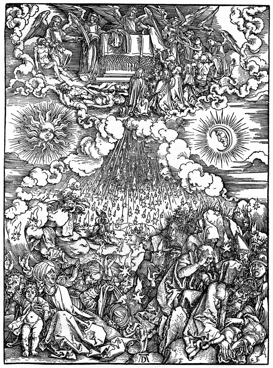 Åpningen av det femte og sjette segl, 1498, 1936 av Albrecht Dürer