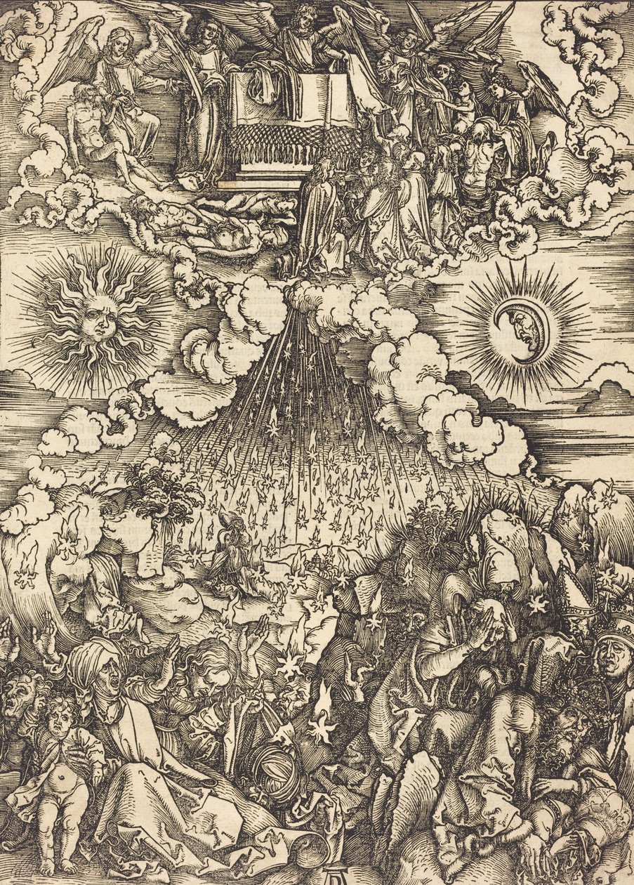 Åpningen av det femte og sjette segl, ca. 1497. av Albrecht Dürer