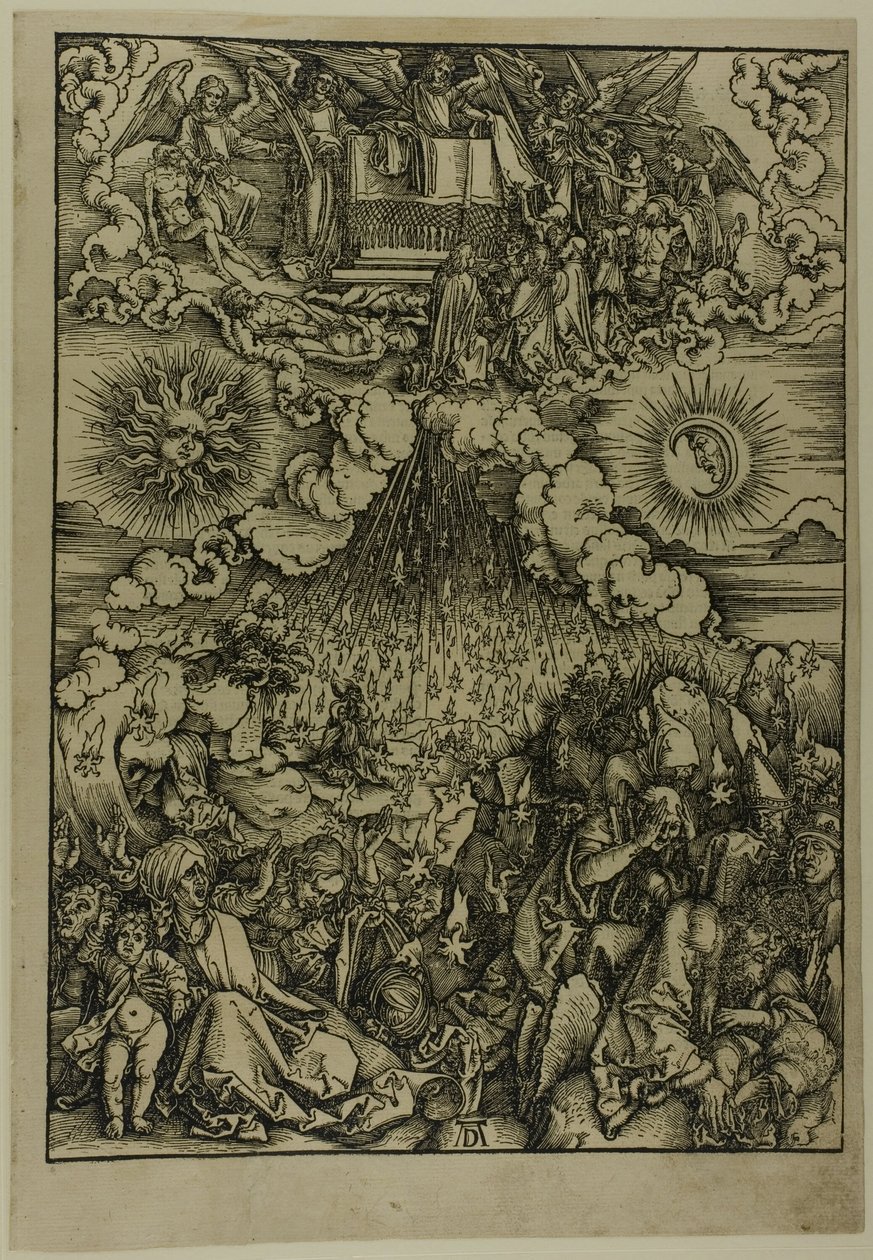 Åpningen av det femte og sjette seglet, fra The Apocalypse av Albrecht Dürer