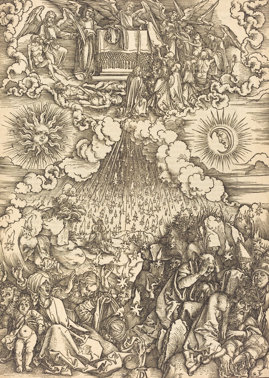 Åpningen av det femte og sjette segl, sannsynligvis ca. 14961498. av Albrecht Dürer
