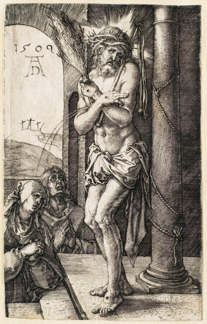 Pasjonen: Smertens mann ved søylen av Albrecht Dürer