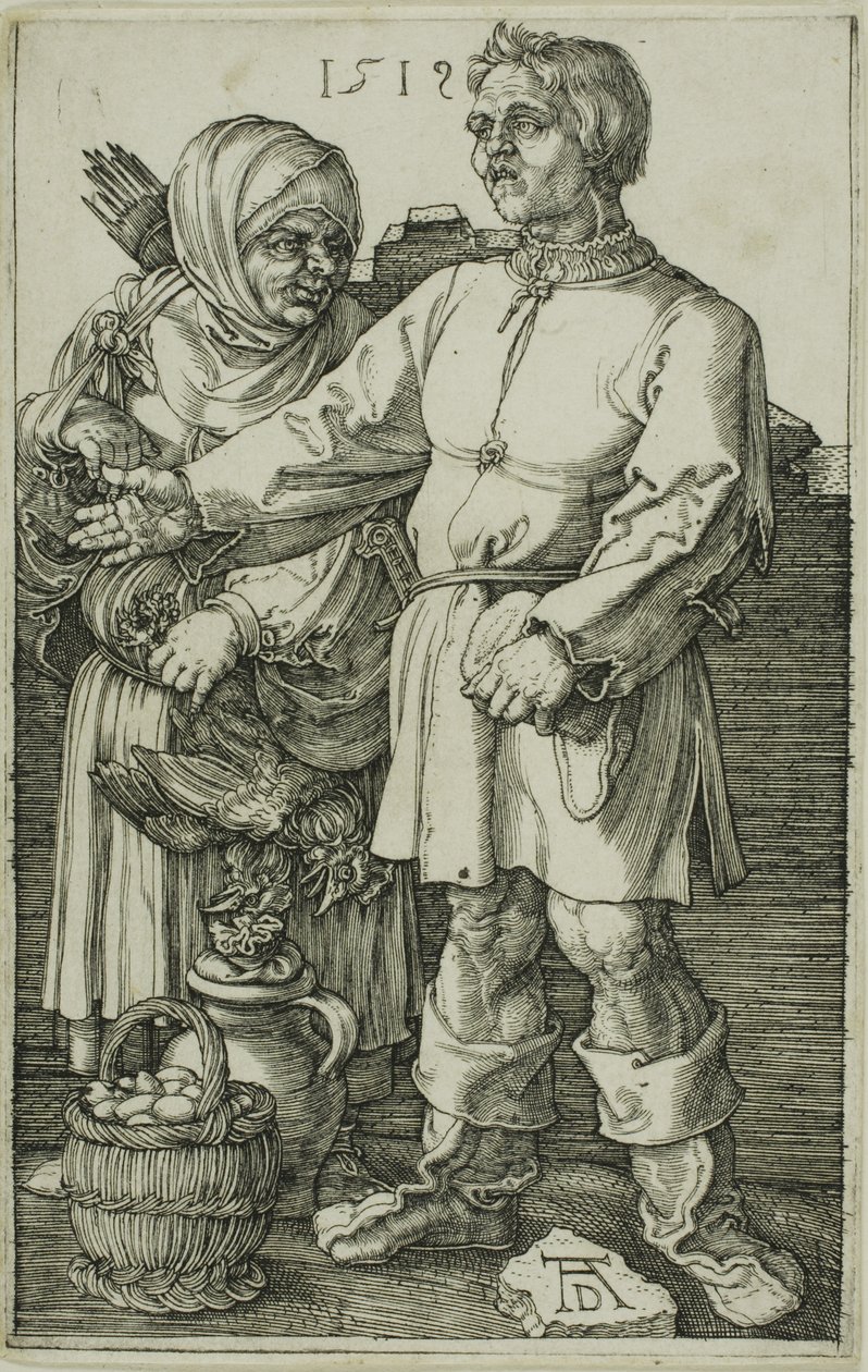 Bonden og hans kone på markedet av Albrecht Dürer