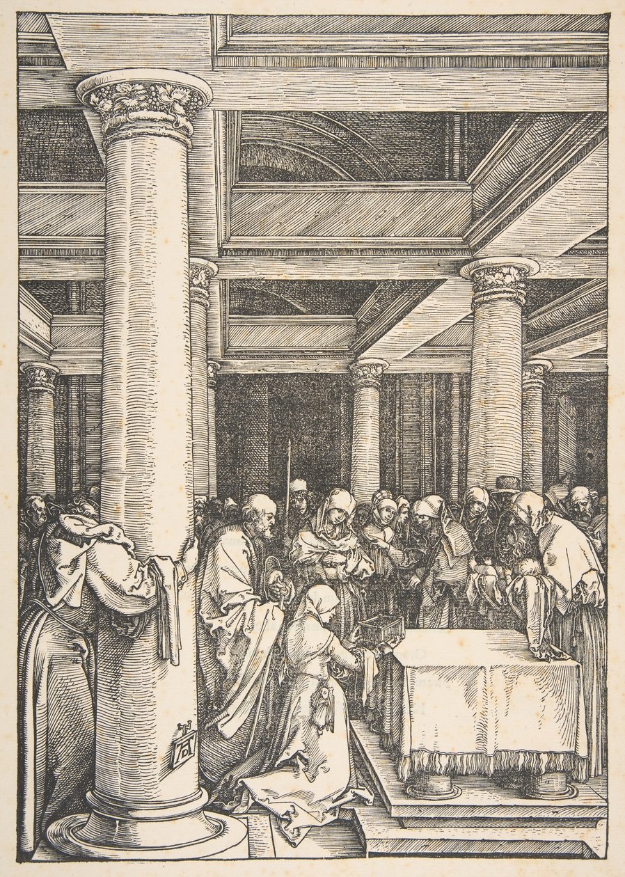 Presentasjonen i tempelet, fra Jomfruens liv, ca. 1505. av Albrecht Dürer