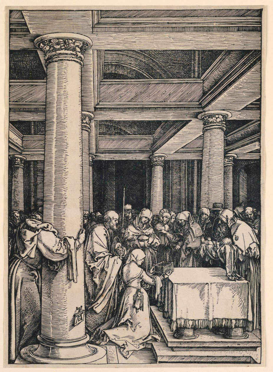 Presentasjonen i tempelet. fra serien Life of the Virgin av Albrecht Dürer