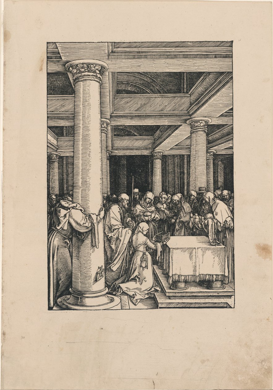 Presentasjonen av Kristus i tempelet, fra Jomfruens liv av Albrecht Dürer