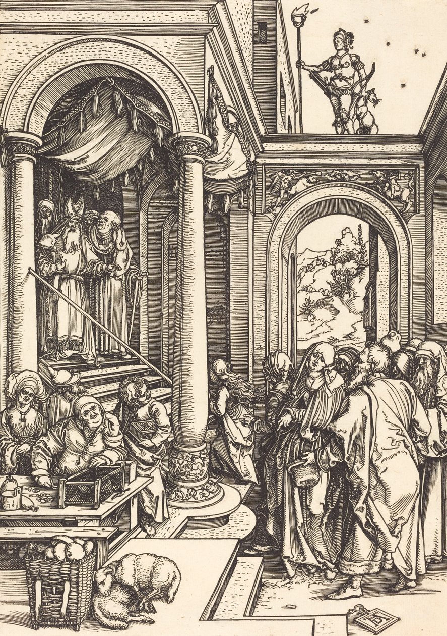 Presentasjonen av jomfruen i tempelet, ca. 15021503. av Albrecht Dürer