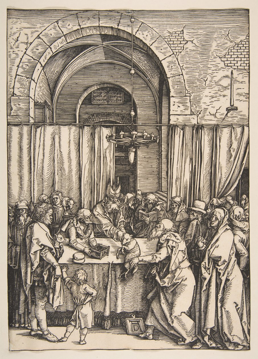 Avvisningen av Joakims offergave, fra Jomfru Marias liv av Albrecht Dürer
